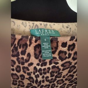 Ralph Lauren Animal Print Sweater dress. Pants not included.